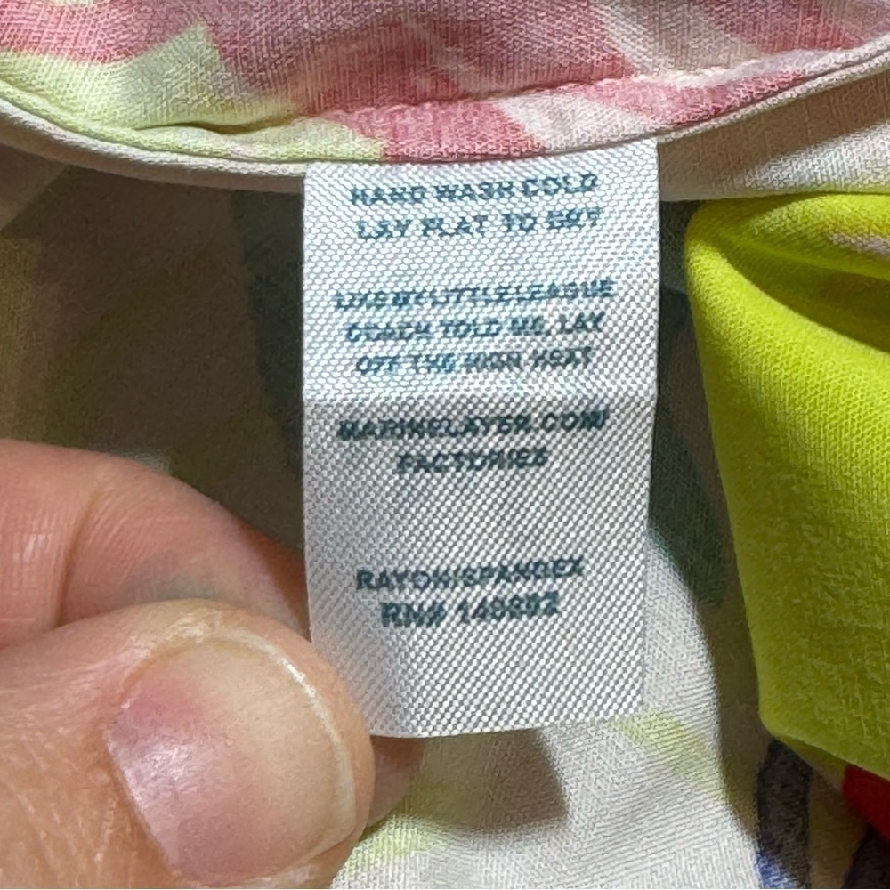 🌻 MARINE LAYER Palm Print Verdure Shift Dress size Medium - Picture 8 of 9